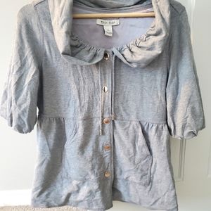 Vintage White House Black Market Gray Shrug Jacket